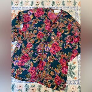 90s Victoria’s Secret Silk Gold Label Vintage Kimono Dress Tunic Jacket Robe L